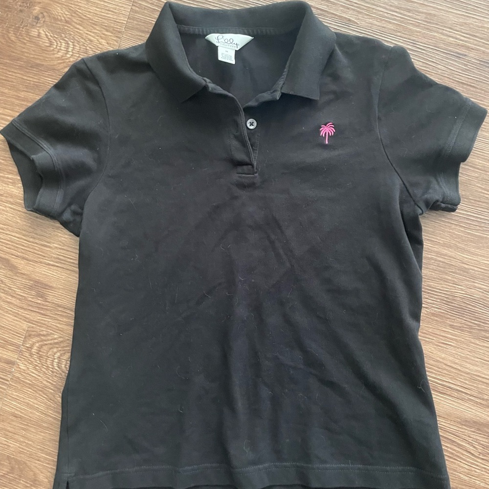 Lilly Pulitzer black polo shirt - Picture 2 of 4